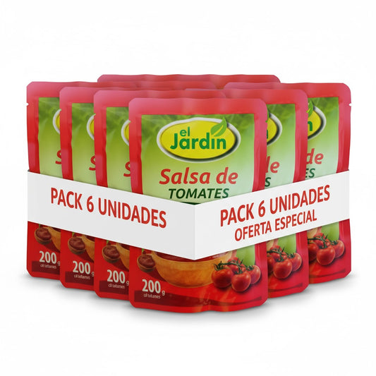 PACK 6 unidades Salsa de tomates El Jardín