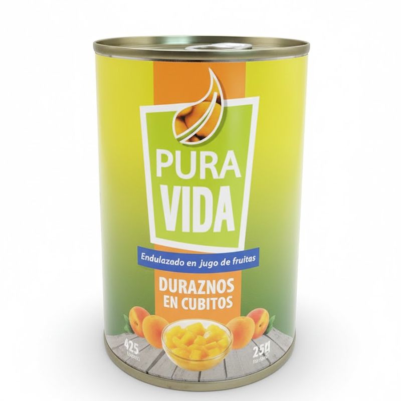 Durazno En Cubitos Pura Vida - Tarro 567 ML